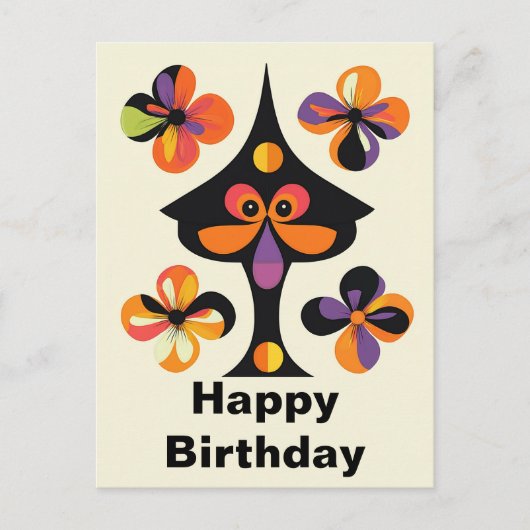 Whimsical Fun Geburtstag Postkarte (Vorderseite)