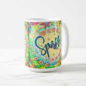 Whimsical Fun Girly Niedlich Sparkle Inspirierend Kaffeetasse (VorderseiteRechts)