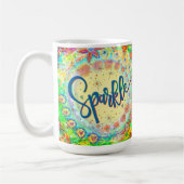 Whimsical Fun Girly Niedlich Sparkle Inspirierend Kaffeetasse (Links)