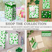 Whimsical Fun Green Hearts Muster Geschenkpapier