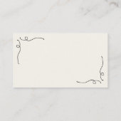 Whimsical Fun Hand gezogen Französisch Hochzeitsfl Platzkarte (Rückseite)