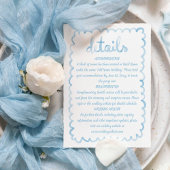 Whimsical Fun Hand Illustrierten Dusk Blue Frame Begleitkarte