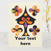 Whimsical Fun Holiday Geburtstag Karte (Gelbe Blume)