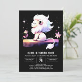 Whimsical Fun Lion Birthday Einladung (Stehend Vorderseite)