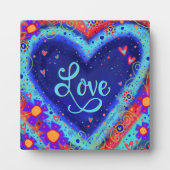 Whimsical Fun Niedliche Liebe Herz Fotoplatte (Vorderseite)