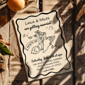 Whimsical fun Rocket wedding invitation Save The Date