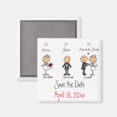 Whimsical Fun Save the Date Magnet (Vorderseite/Rückseite)