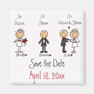 Whimsical Fun Save the Date Magnet