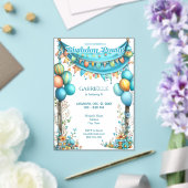 Whimsical Fun Teal Birthday  Acryleinladungen (In Situ (Hochzeit))