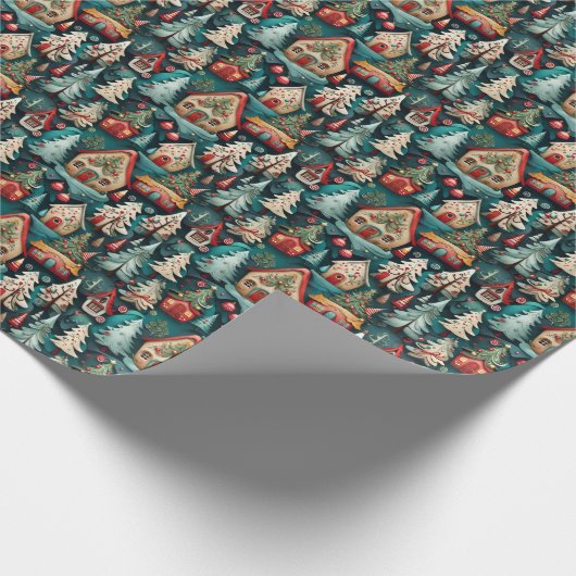 Whimsical Fun Weihnachtswrapping Papier Geschenkpapier (Ecke)
