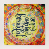 Whimsical Fun Yellow ist Ihre eigene schöne Puzzle (Horizontal)