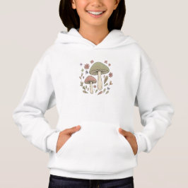 Whimsical Fungi Botanical Graphic Cozy Hoodie