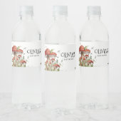 Whimsical Fungi Mushroom Fall Baby Dusche Wasserflaschenetikett (Flaschen)