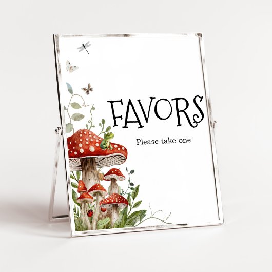 Whimsical Fungi Mushroom Fall Baby Duschfavoriten Poster