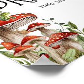 Whimsical Fungi Mushroom Fall Baby Duschgetränke Poster (Ecke)