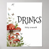 Whimsical Fungi Mushroom Fall Baby Duschgetränke Poster (Vorne)