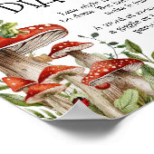 Whimsical Fungi Mushroom Fall Spate Night Diapers Poster (Ecke)