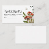 Whimsical Fungi Mushroom Fall Windeln Raffel Begleitkarte (Vorne/Hinten)