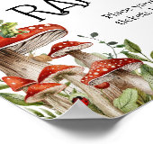 Whimsical Fungi Mushroom Fall Windeln Raffel Poster (Ecke)