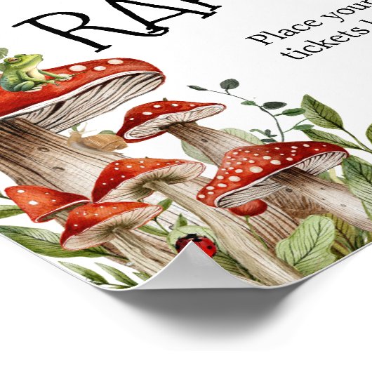 Whimsical Fungi Mushroom Fall Windeln Raffel Poster (Ecke)