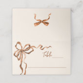 Whimsical Funky Boho Bow Christmas Dinner Party Platzkarte (Außenseite Aufgefaltet)