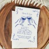 Whimsical Funky Cheert Liebe Brautparty Einladung