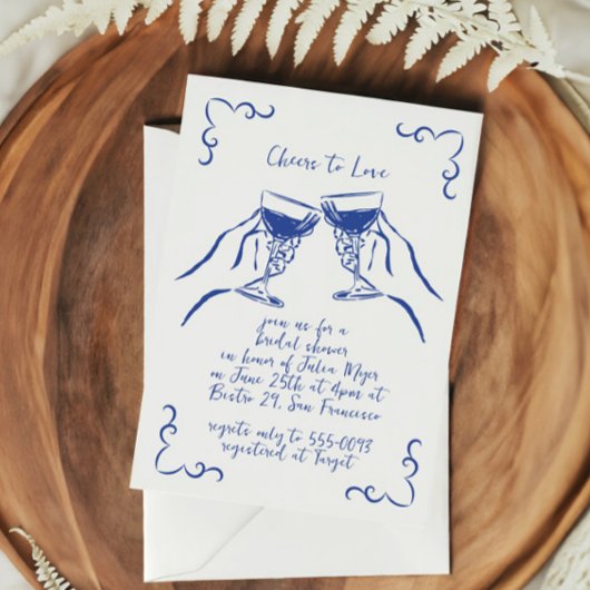 Whimsical Funky Cheert Liebe Brautparty Einladung