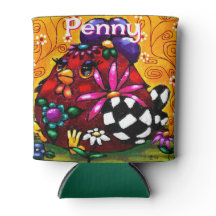 Whimsical Funky Chunky Floral Chicken Personalisie