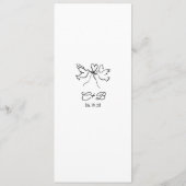 Whimsical Funky Decor Handwritten Wedding Menu Menükarte (Rückseite)