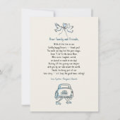 Whimsical Funky Hand Drawn Wedding Photo Dankeskarte (Rückseite)