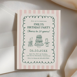  Whimsical Funky Quirky 30th Birthday Party Einladung