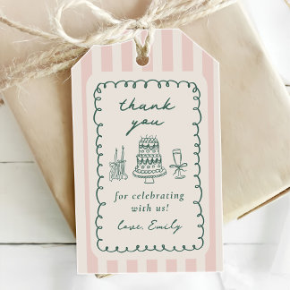 Whimsical Funky Quirky 30th Birthday Party Geschenkanhänger