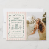 Whimsical Funky Quirky 30th Birthday Party Photo Einladung (Vorderseite)