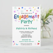 Whimsical Funky Verlobung Einladung (Stehend Vorderseite)