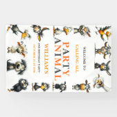 Whimsical Funny Animals 2nd Birthday Party Banner (Horizontal)