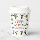 Whimsical Funny Animals 2nd Birthday Party Pappbecher (Vorderseite)