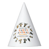 Whimsical Funny Animals 2nd Birthday Party Partyhütchen (Vorderseite)