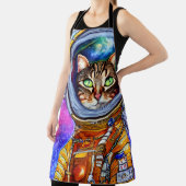Whimsical Funny Astronaut Cat Schürze (InSitu)