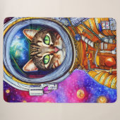 Whimsical Funny Astronaut Cat Sherpadecke (Vorderseite (Horizontal))