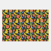 Whimsical Funny Fruit Salad Muster Varieté Pack Geschenkpapier Set (Vorderseite 2)