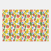 Whimsical Funny Fruit Salad Muster Varieté Pack Geschenkpapier Set (Vorderseite)