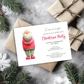 Whimsical Funny Pink Santa Christmas Party Invite Einladung