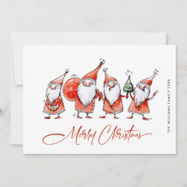 Whimsical Funny Santa Claus Gnomes Weihnachten