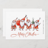 Whimsical Funny Santa Claus Gnomes Weihnachten (Vorne/Hinten)