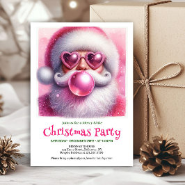 Whimsical Funny Santa Sunglasses Christmas Invites Einladung