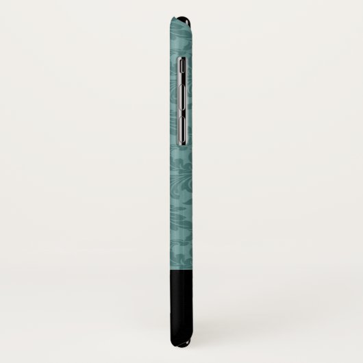 Whimsical Funny trendy Black Cat Damask Case-Mate iPhone Hülle (Hinten/Links)