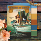 Whimsical Funny Vintag Mermaid Rentirement Einladung