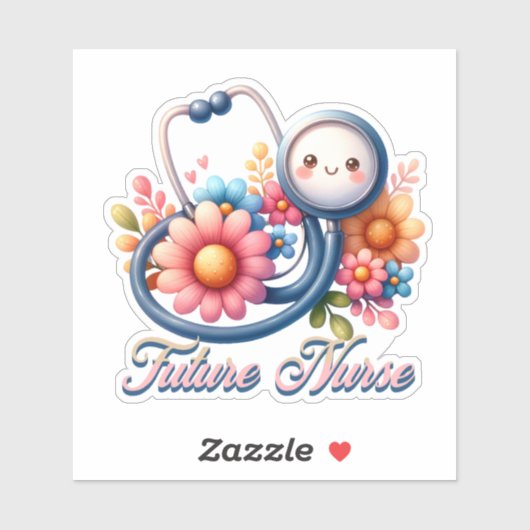 Whimsical Future Nurse Waterproof Aufkleber (Blatt)