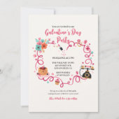 Whimsical Galentines Invitation Vintage Phone Einladung (Vorderseite)