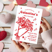 Whimsical Galentines Valentines girls Party Einladung